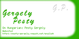 gergely pesty business card